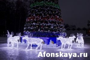 Electric deers on Christmas, Moscow